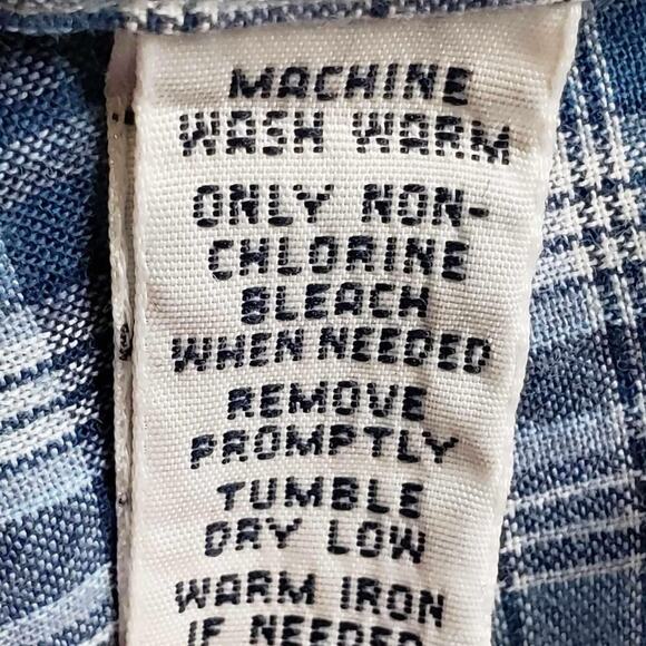 Polo Ralph Lauren Shirt Oxford Mens Size XL Short Sleeve Blue Plaid Button Down - Picture 8 of 9